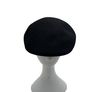 Mens Black Wool Flat Cap Newsboy Style 100% Wool Classic Design